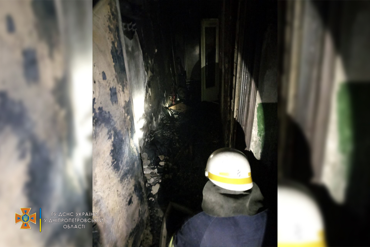 Пожар на Аношкина в Каменском: есть пострадавшие